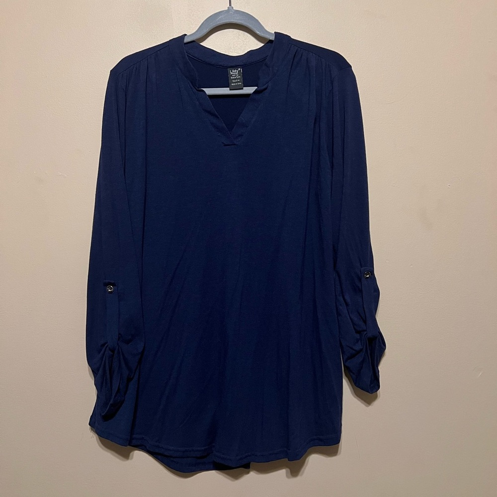 Lildy Button-Sleeve Top